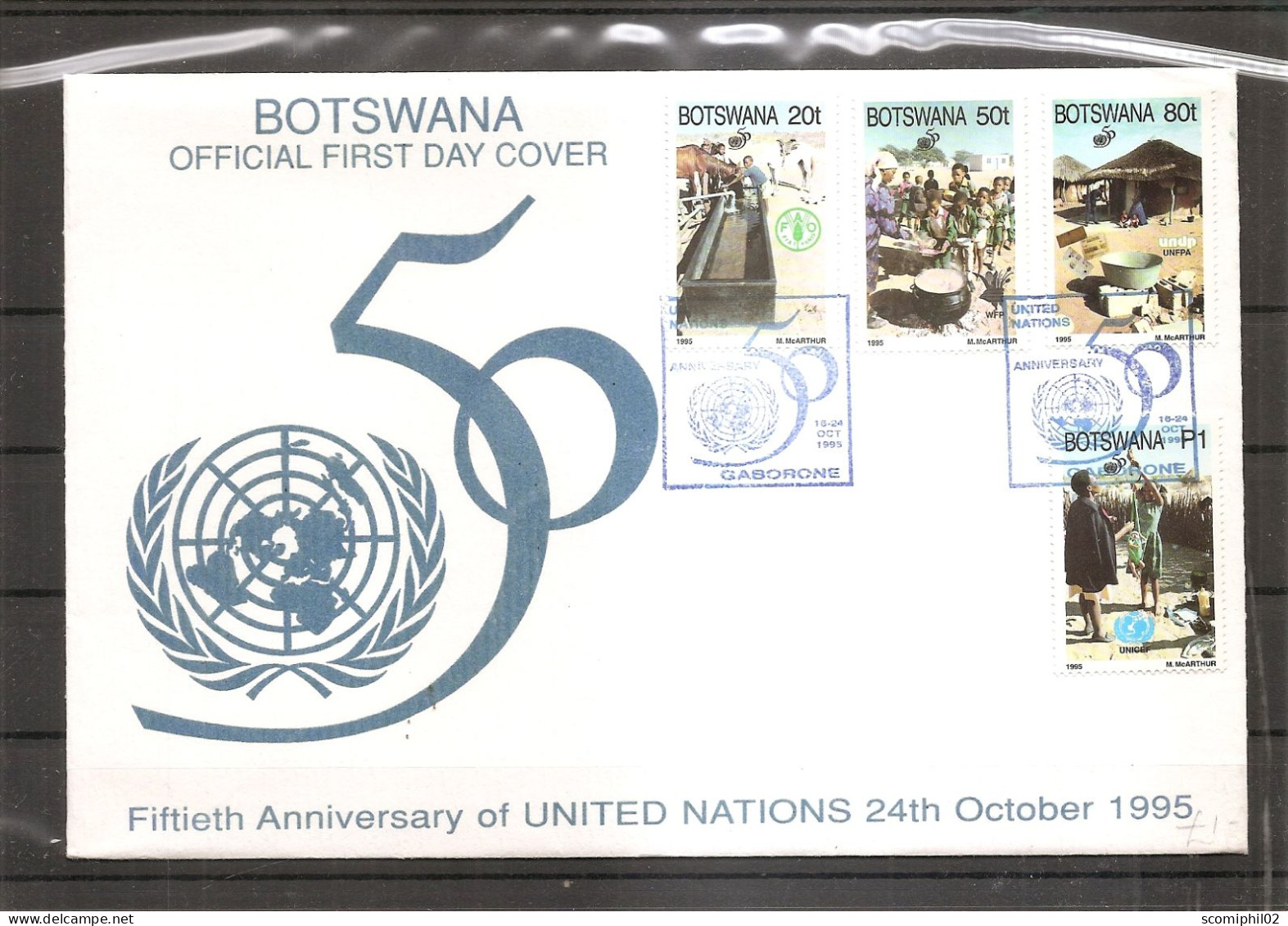 Botswana - ONU ( FDC De 1995 à Voir) - Botswana (1966-...)