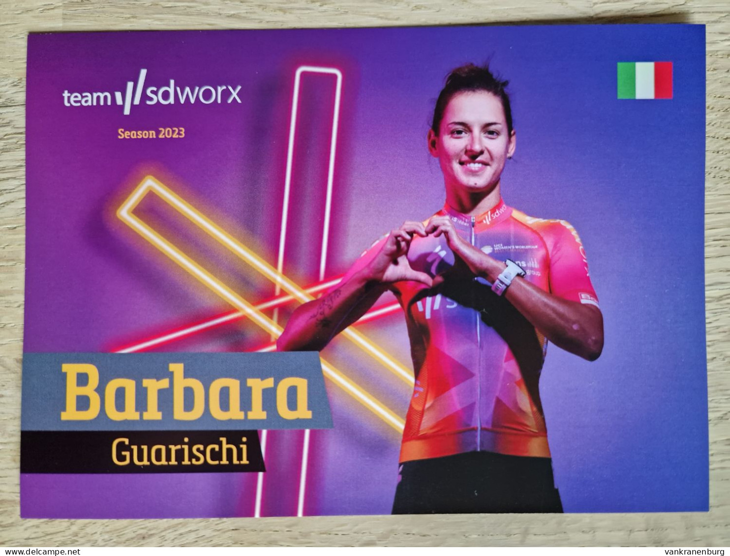Card Barbara Guarischi - Team SDWorx - SD Worx - 2023 - Women - Cycling - Cyclisme - Ciclismo - Wielrennen - Cyclisme
