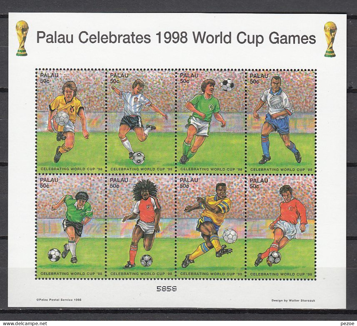 Football / Soccer / Fussball - WM 1998:  Palau  Kbg ** - 1998 – France