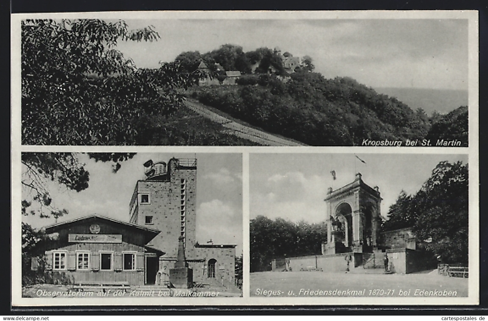 AK Kropsburg, Observatorium Auf Der Kalmit, Sieges- Und Friedensdenkmal 1870-71  - Astronomy