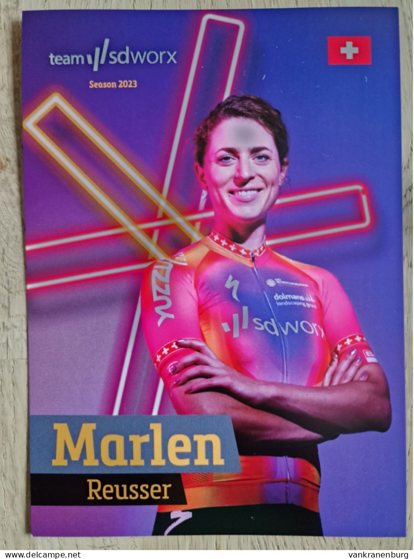 Card Marlen Reusser - Team SDWorx - SD Worx - 2023 - Women - Cycling - Cyclisme - Ciclismo - Wielrennen - Cyclisme