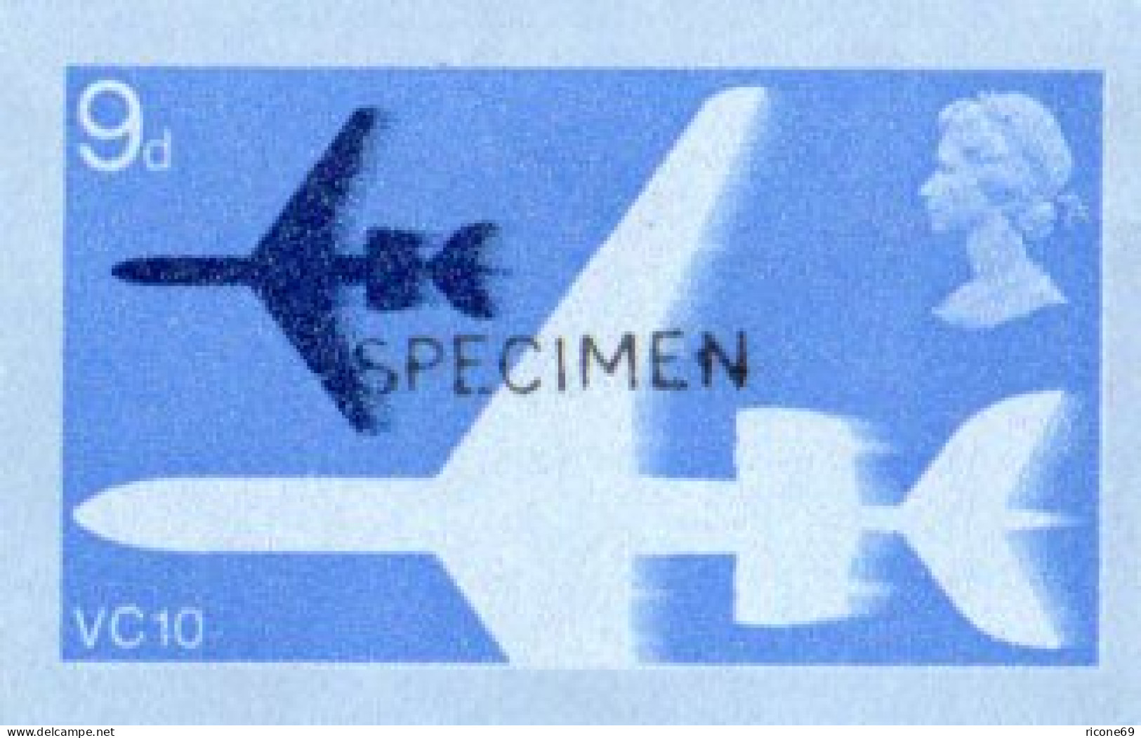 GB LF 23, 9d Aerogramm M. Aufdruck SPECIMEN - Autres & Non Classés