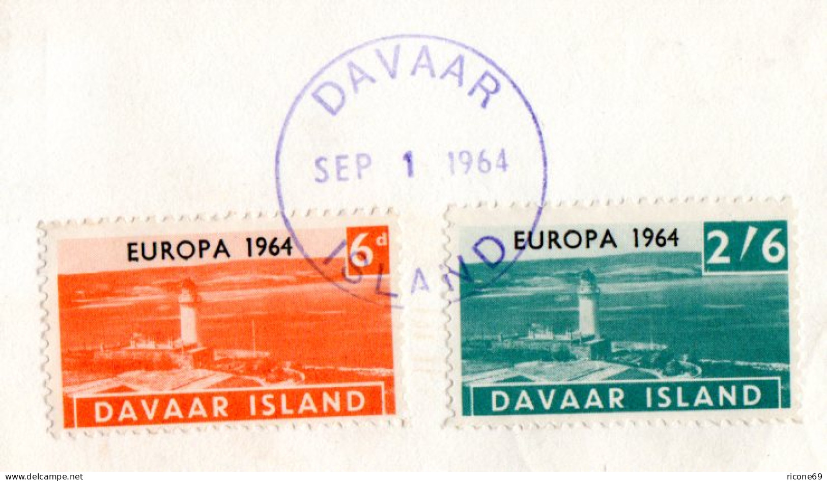 GB 1964 Davaar Island Europa Marken M. Abb. Leuchtturm Rs. Auf Brief V. Ersttag. - Maritime