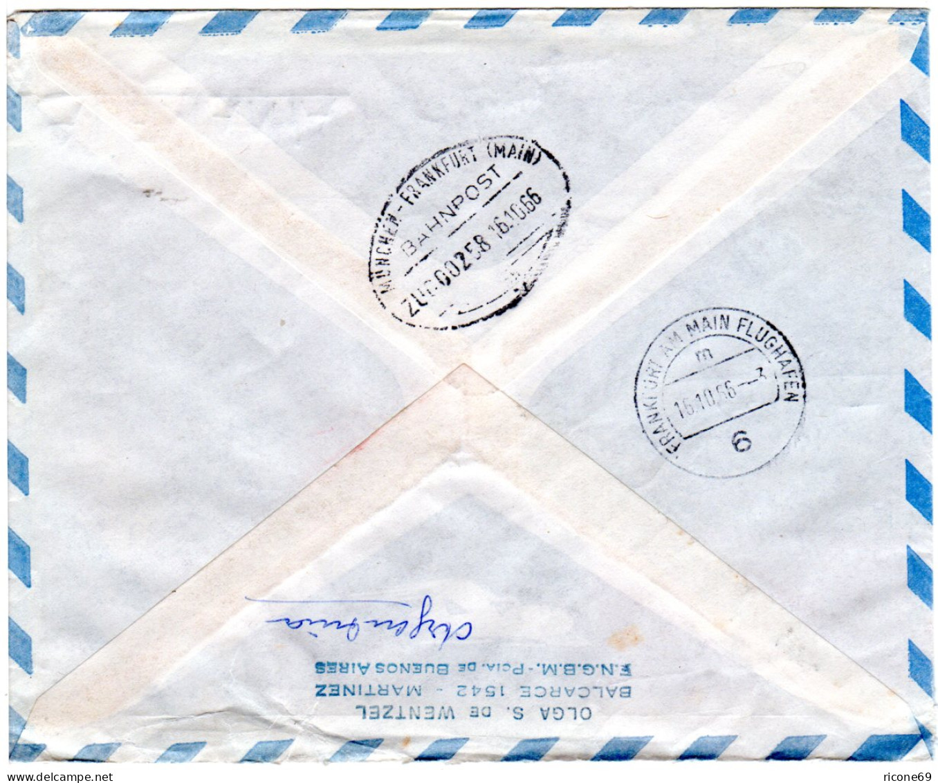 Argentinien 1958, 100+2x1 P. Auf Luftpost Reko Express Brief N. Rottach-Egern - Covers & Documents