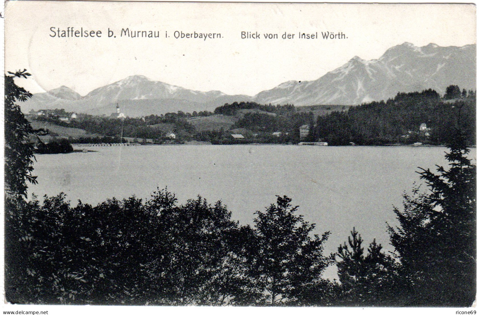 Bayern 1910, Posthilfstelle SCHWAIGANGER Taxe Murnau Auf Staffelsee AK M. 5 Pf. - Lettres & Documents