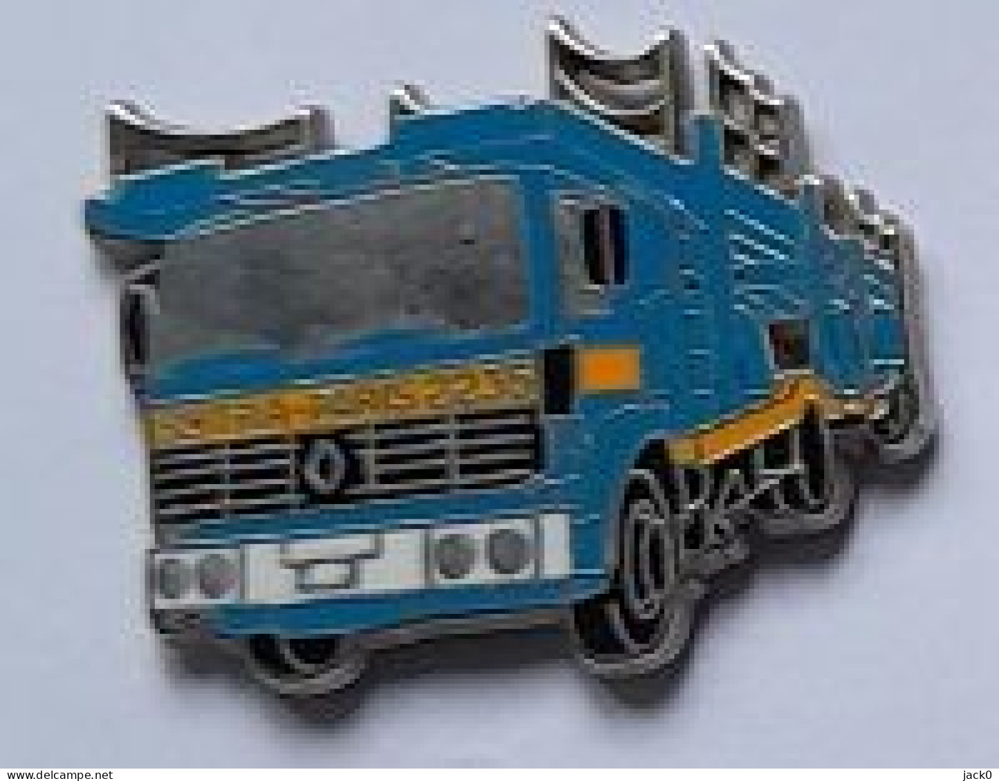 Pin' S  Transport,  Camion  Bleu  RENAULT, SOTRA - PARIS  2035  Signé  LOCOMOBILE - Transports