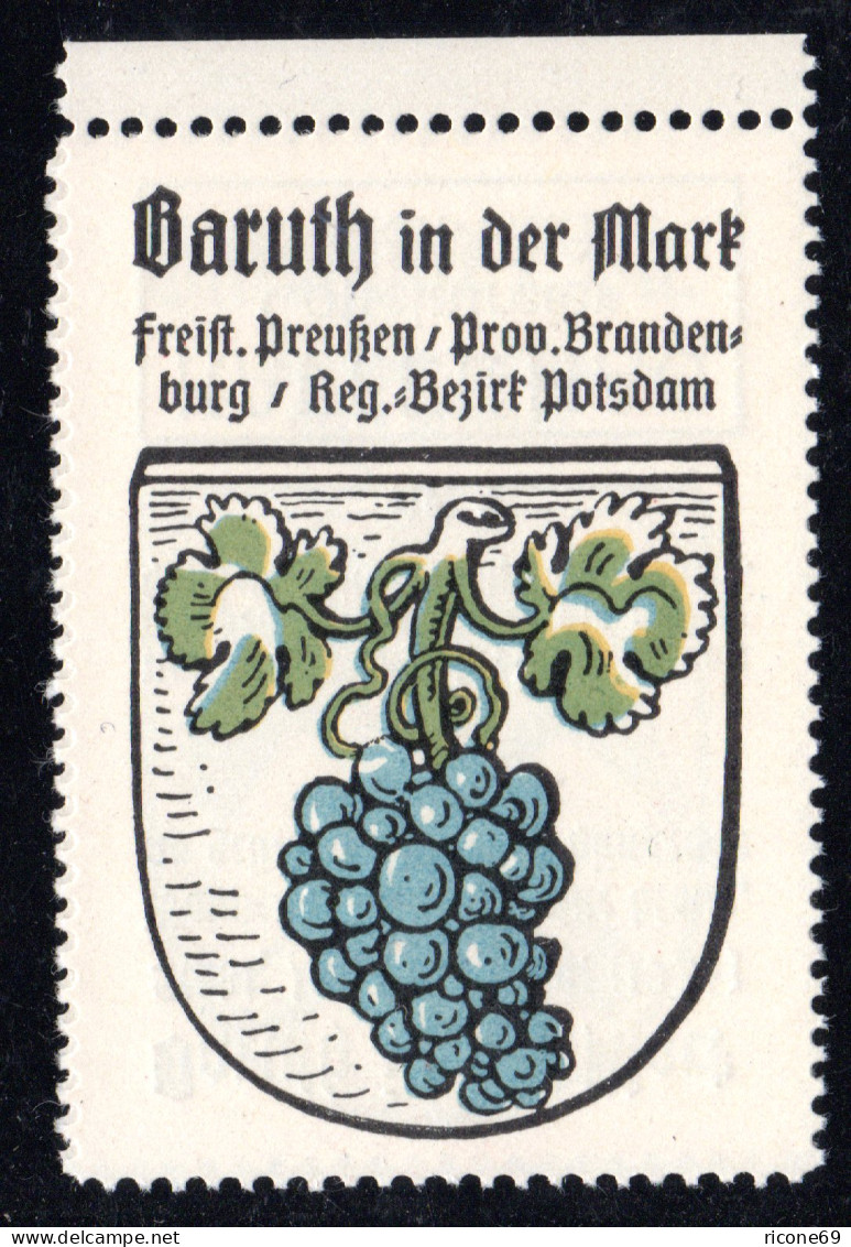Baruth In Der Mark, Stadtwappen Sammelmarke M. Abb. Wein Traube - Vins & Alcools