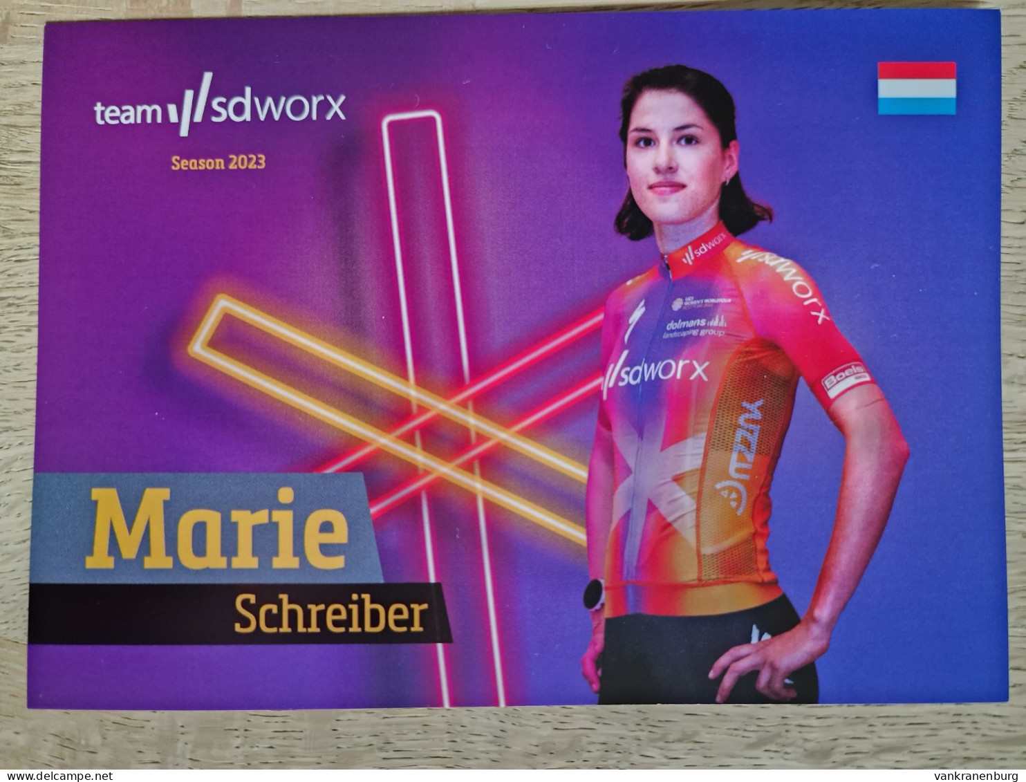 Card Marie Schreiber - Team SDWorx - SD Worx - 2023 - Women - Cycling - Cyclisme - Ciclismo - Wielrennen - Cyclisme