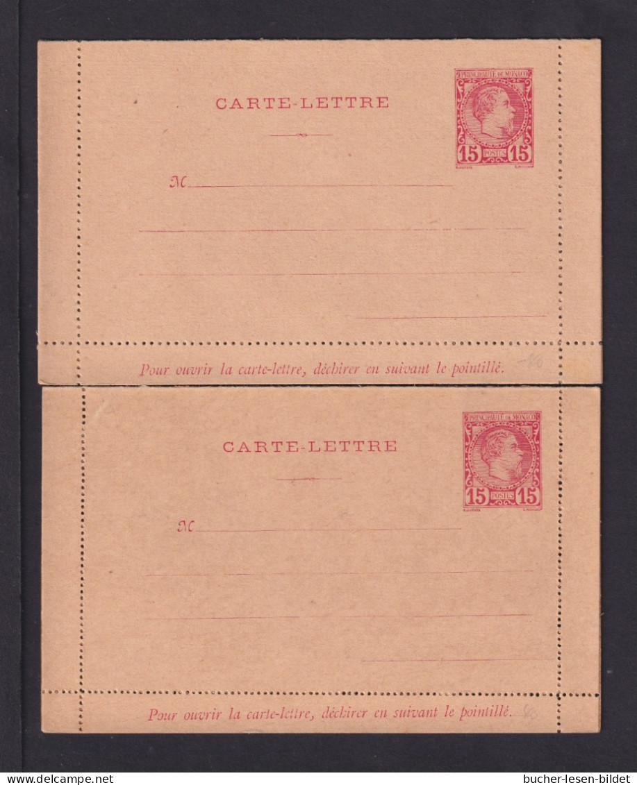 15 C. Ganzsache (K 1I + III) In 2 Verschiedenen Typen - Ungebraucht - Lettres & Documents