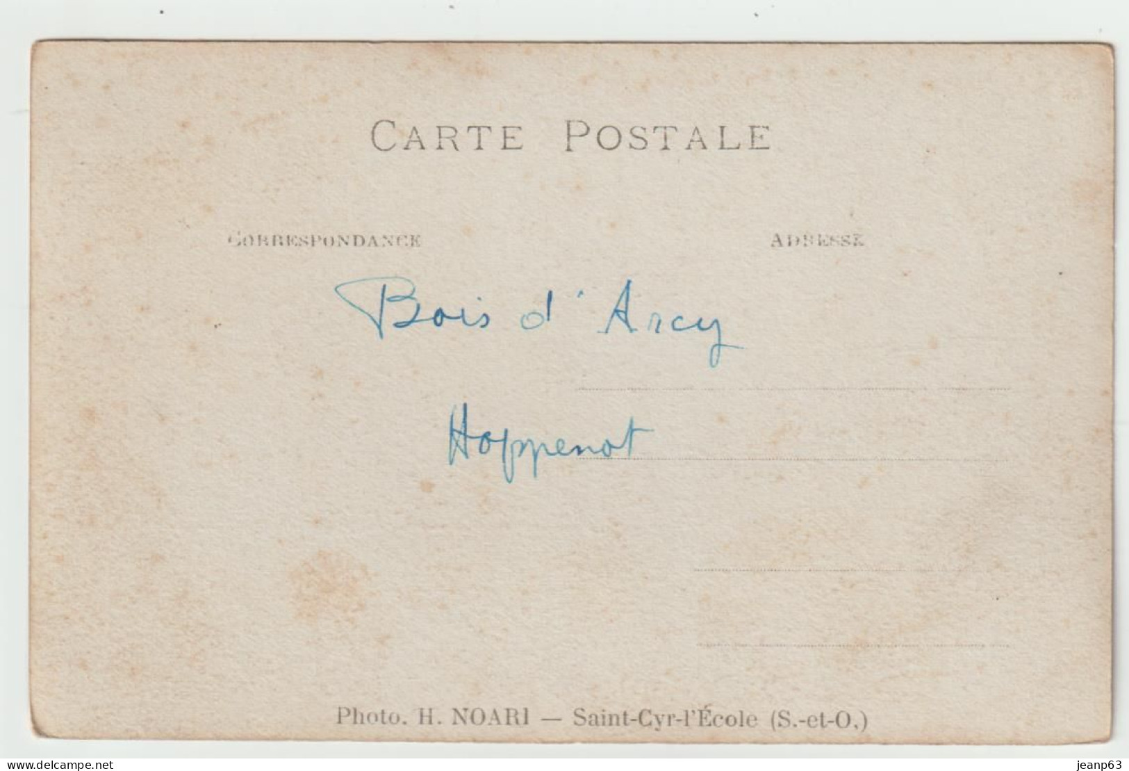 BOIS D'ARCY  Cavalier (CARTE PHOTO) (2 Scans) H. NOARI - Saint-Cyr-l'Ecole - Bois D'Arcy