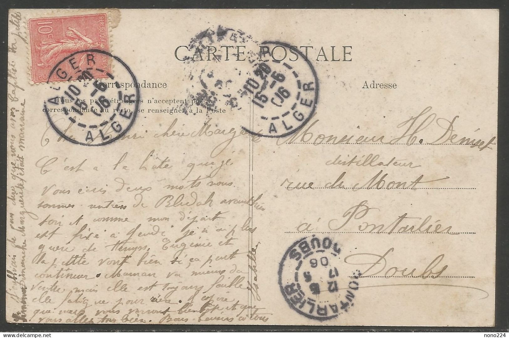 Carte P De 1906 ( Blida / Marché Arabe ) - Blida