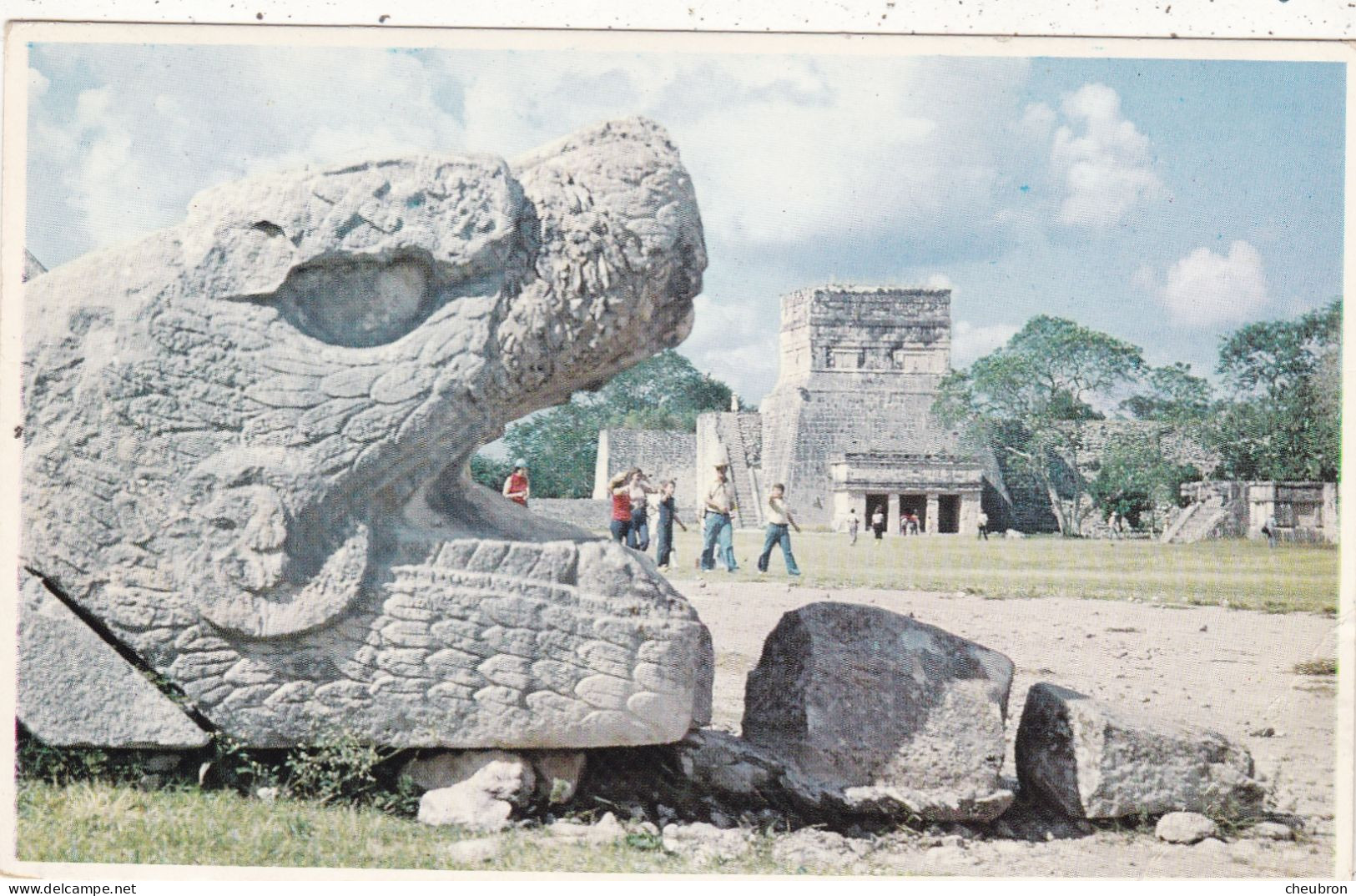 MEXIQUE. MEXICO (ENVOYE DE). YUCATAN . CHICHEN-ITZA " TEMPLE OF THE JAGUAR  " .ANNEE 1988+ TEXTE + TIMBRES. - Mexique