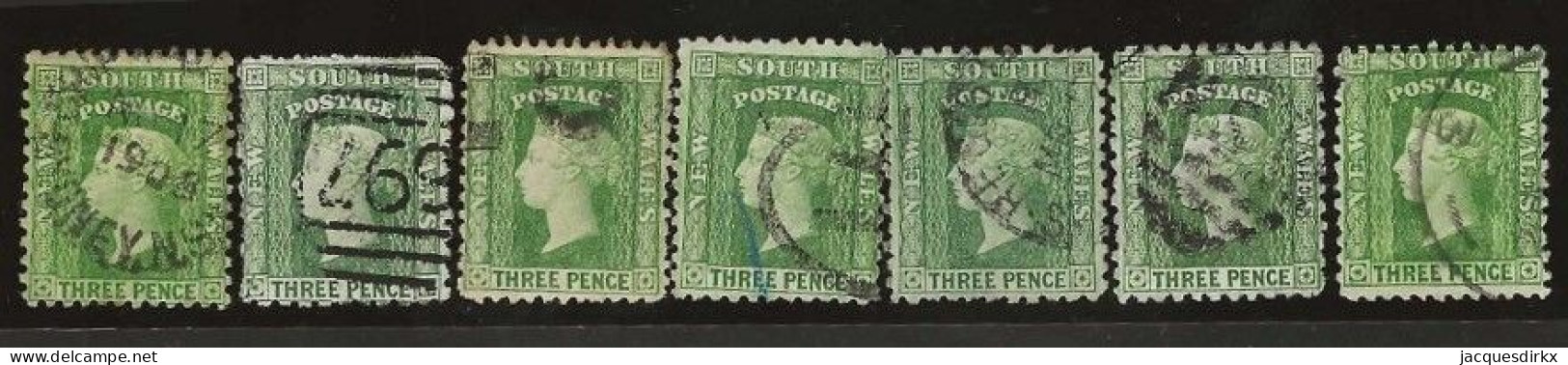 New South Wales      .   SG    .   226  7x      .   O      .     Cancelled - Used Stamps
