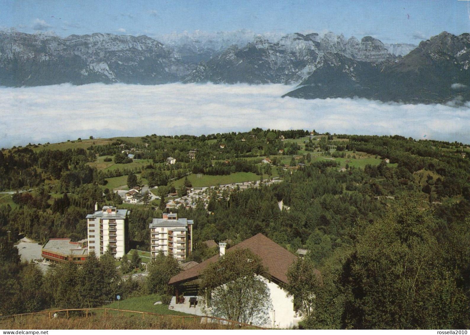 CARTOLINA ITALIA BELLUNO NEVEGAL PANORAMA CON VAL BELLUNA Italy Postcard ITALIEN ANSICHTSKARTEN - Belluno