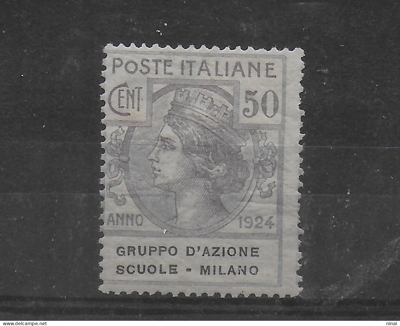 REGNO 1924 PARASTATALI NUMERO 41 " GRUPPO D'AZIONE SCUOLE-MILANO " N.RO 41  C1014 - Mint/hinged