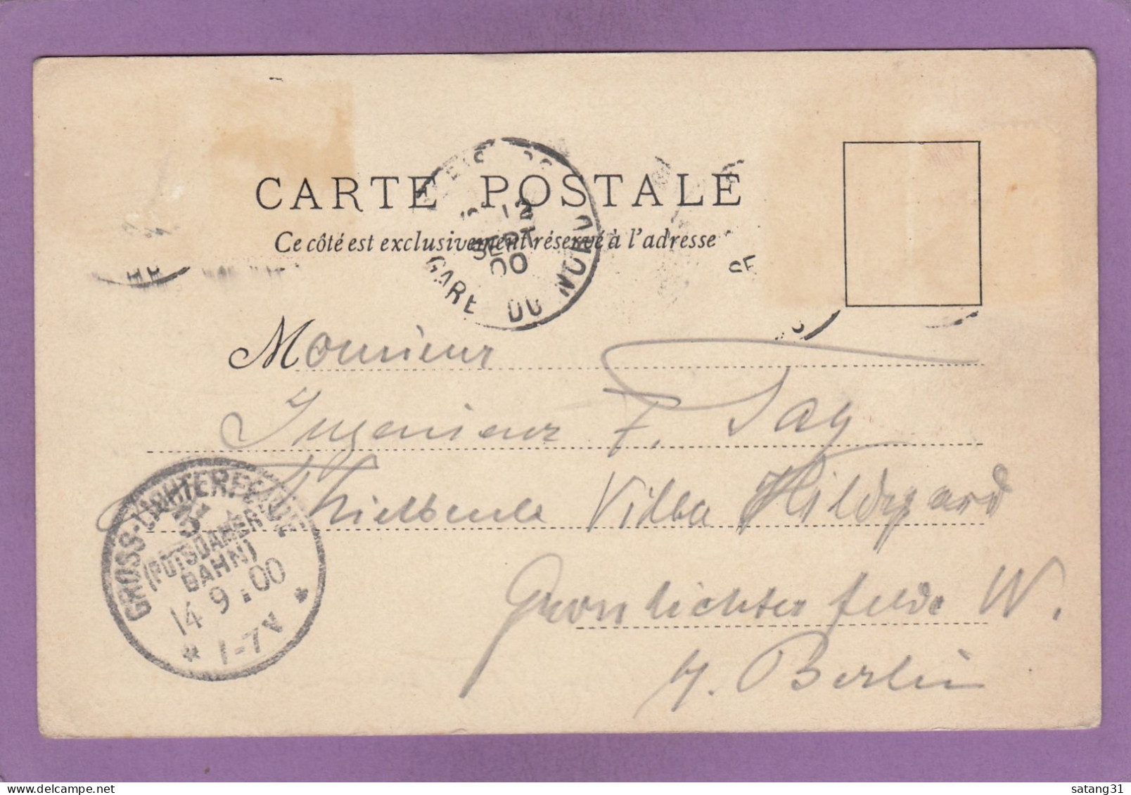 WELTAUSSTELLUNG PARIS 1900. DAS DEUTSCHE WEINRESTAURANT O.H.C. KONS BERLIN. - Exhibitions
