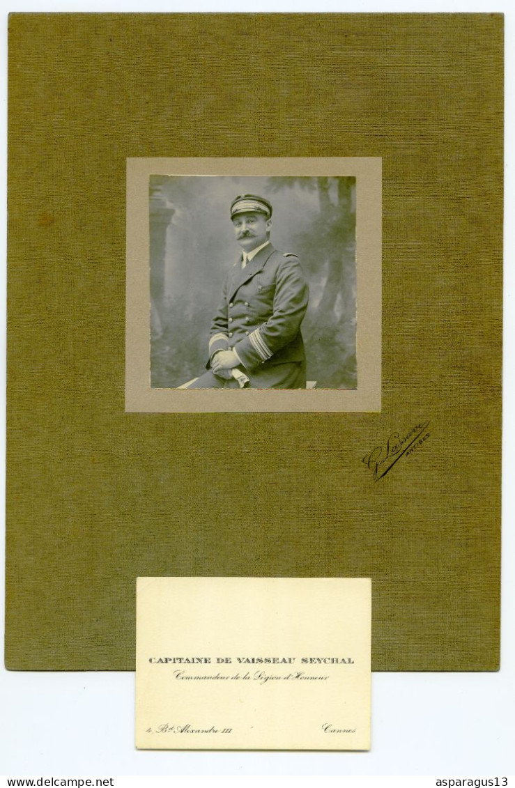 Capitaine De Vaisseau Seychal Et Son épouse  Photo LASSAVE Antibes Cannes 7,5x7,5 - Lieux