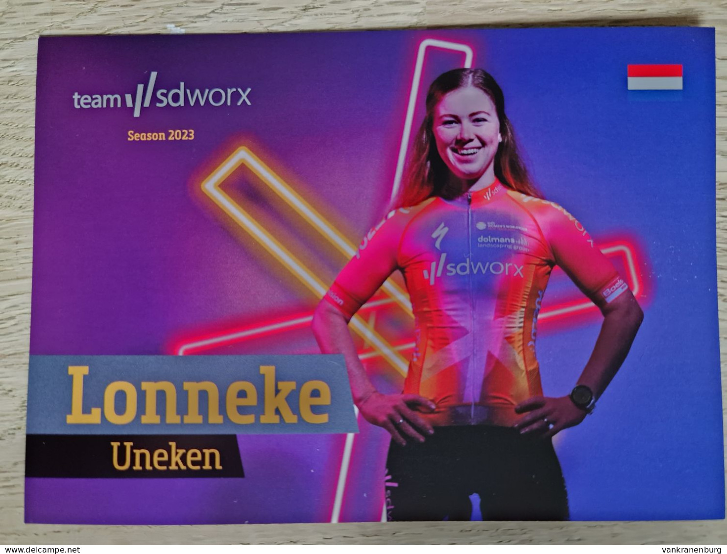 Card Lonneke Uneken - Team SDWorx - SD Worx - 2023 - Women - Cycling - Cyclisme - Ciclismo - Wielrennen - Cyclisme