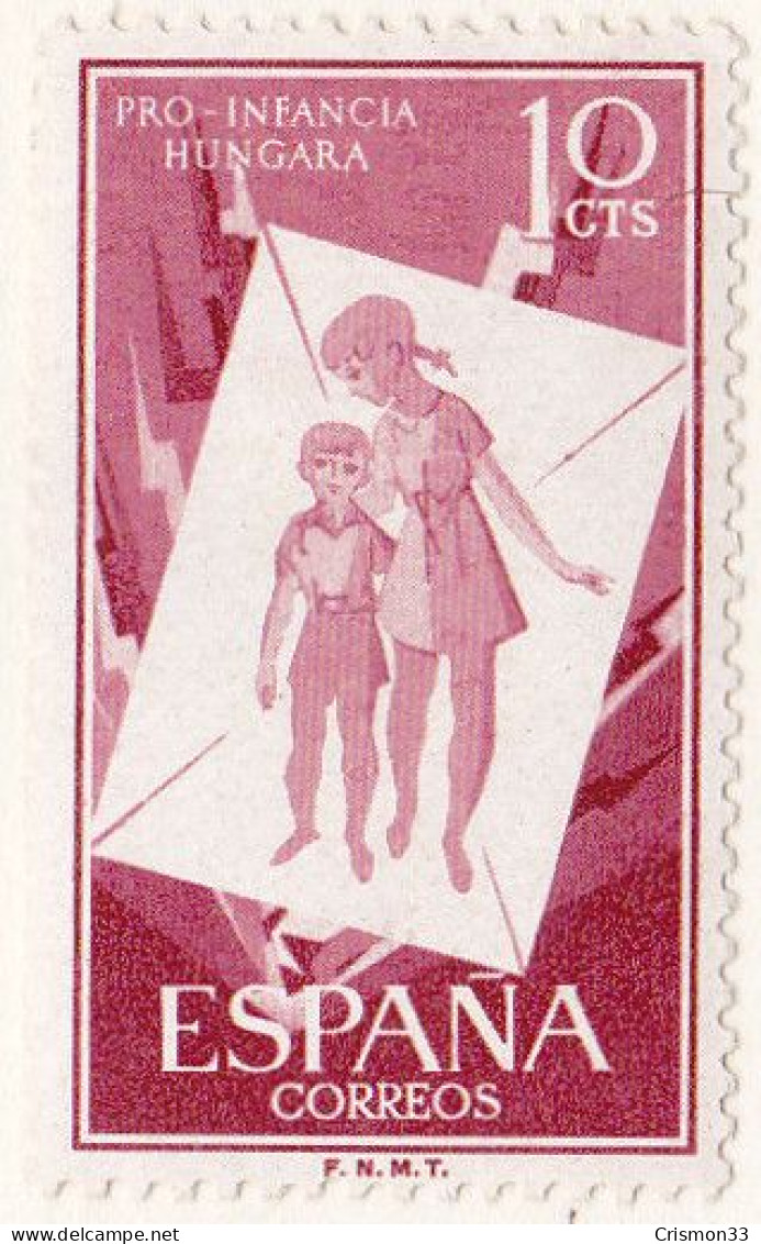 1956 - ESPAÑA - PRO INFANCIA HUNGARA - EDIFIL 1200 NUEVO CON CHARNELA - Ungebraucht