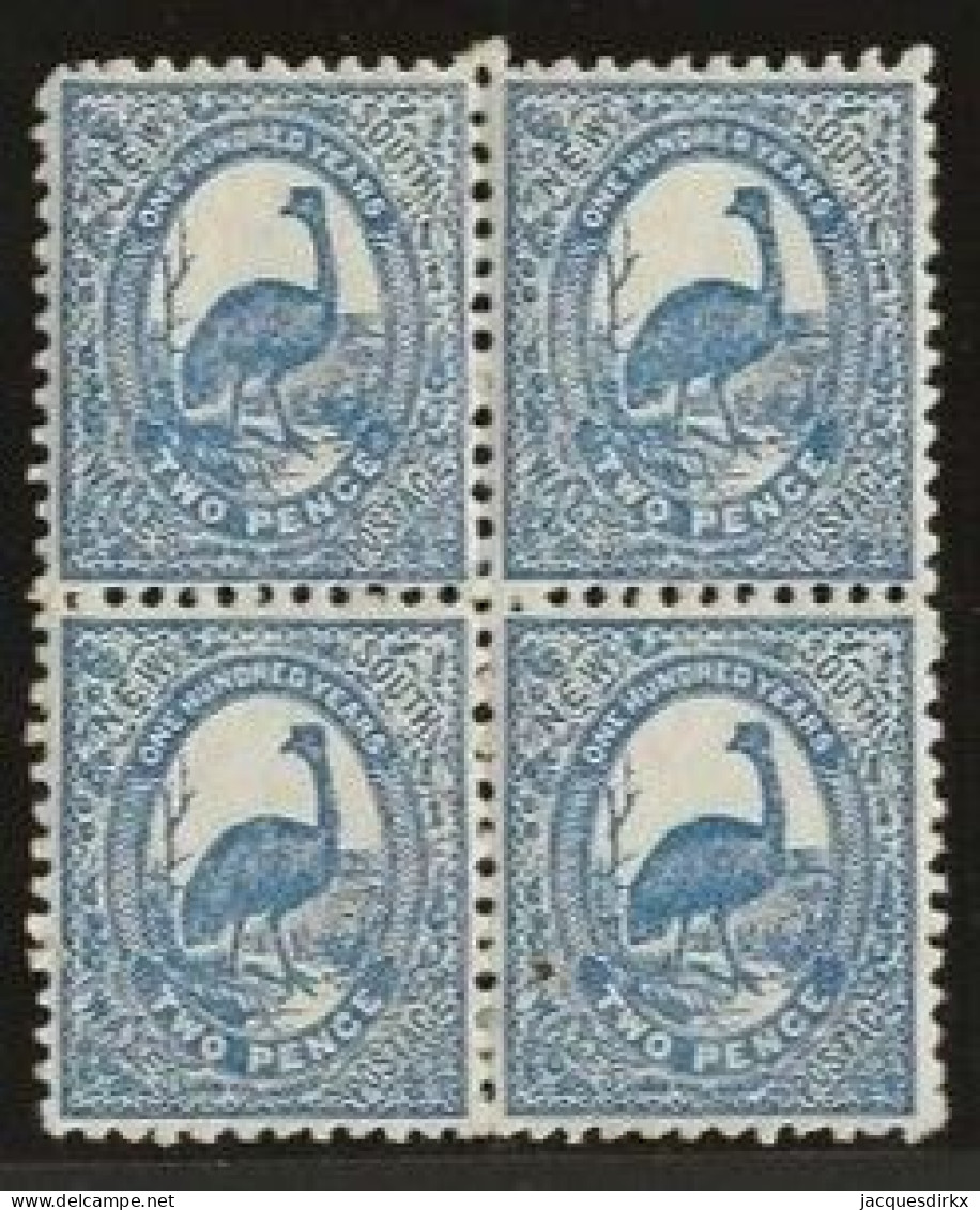 New South Wales      .   SG    .   254e Bloc Of 4  (2 Scans)    .   *      .     Mint-hinged - Mint Stamps