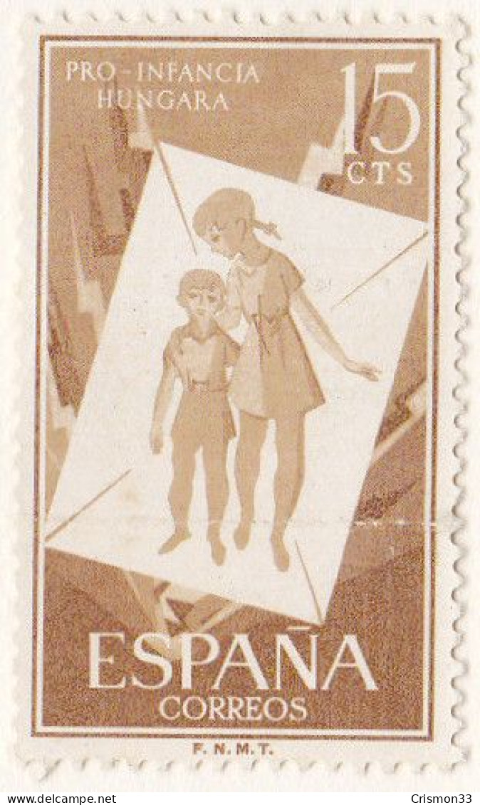 1956 - ESPAÑA - PRO INFANCIA HUNGARA - EDIFIL 1201 - Used Stamps