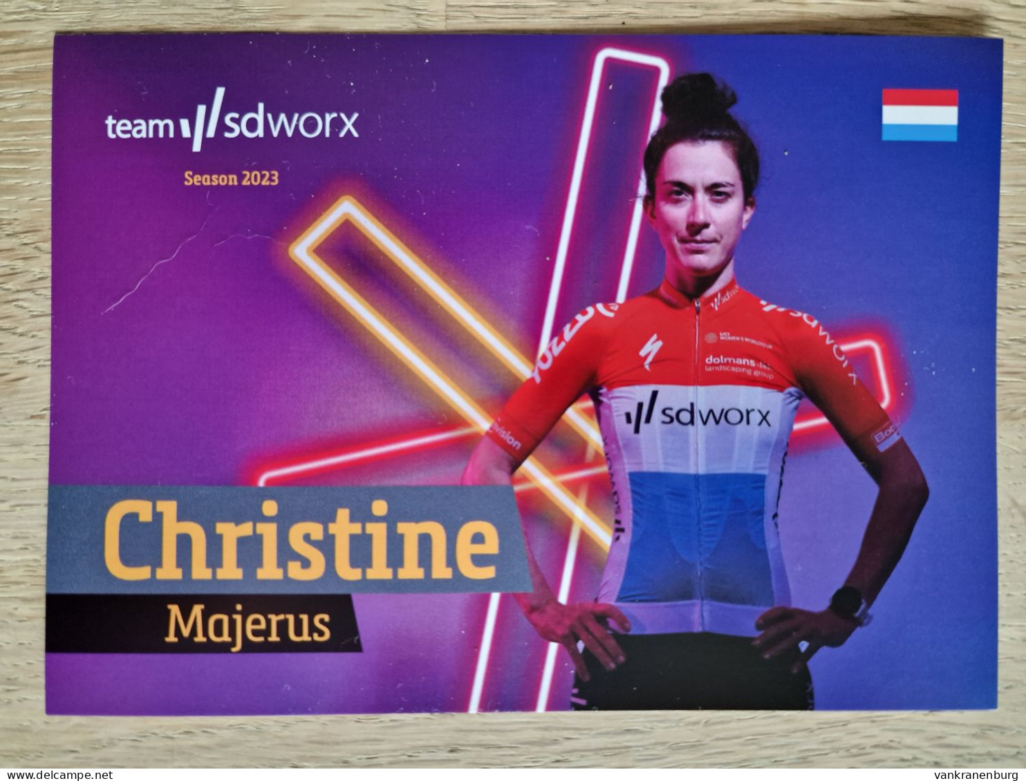 Card Christine Majerus - Team SDWorx - SD Worx - 2023 - National Champion - Women - Cycling - Cyclisme - Ciclismo - Cyclisme