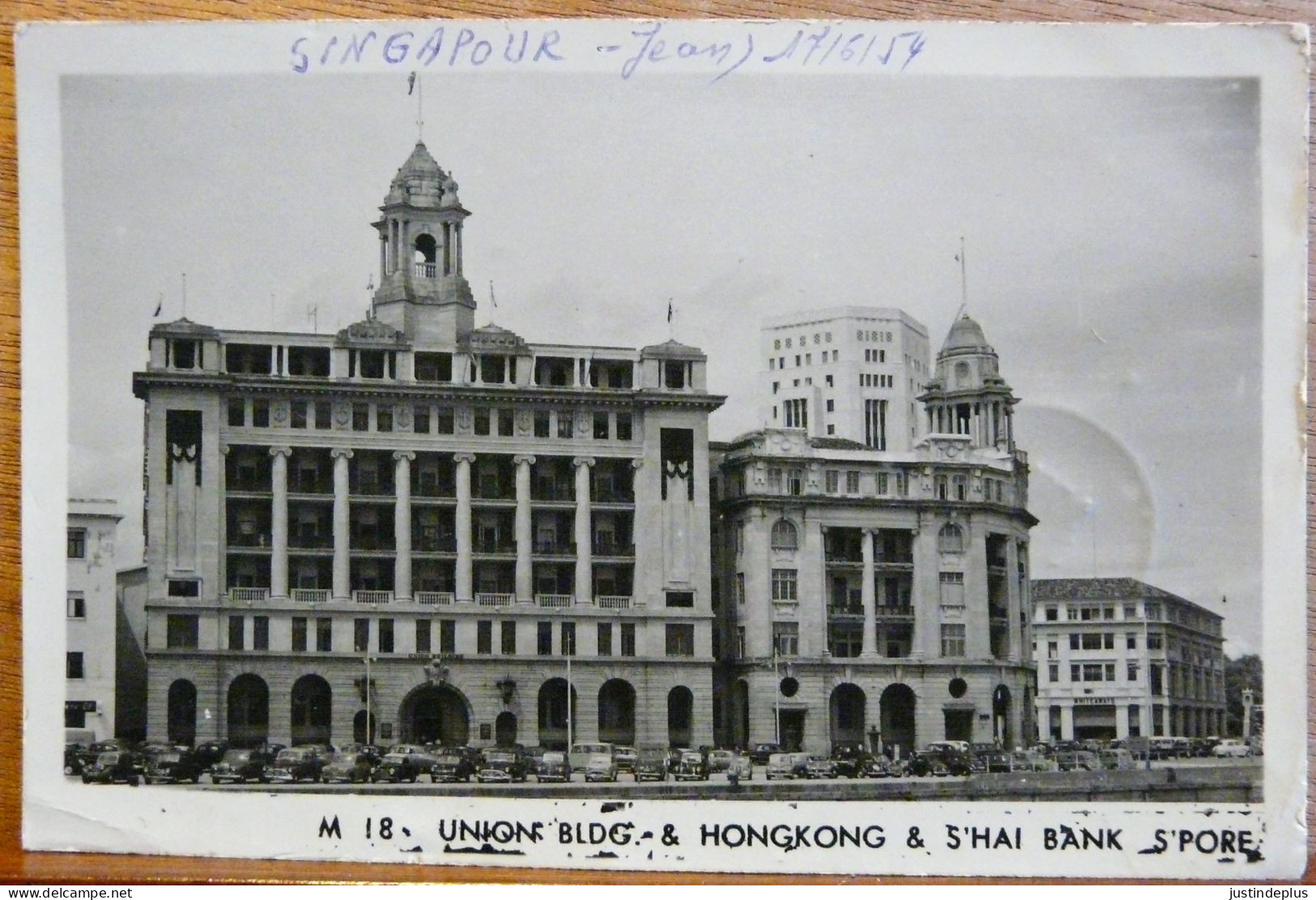 UNION BUILDING & HONGKONG S'HAI BANK SINGAPORE SINGAPOUR CARTE DE 1954 - Singapour