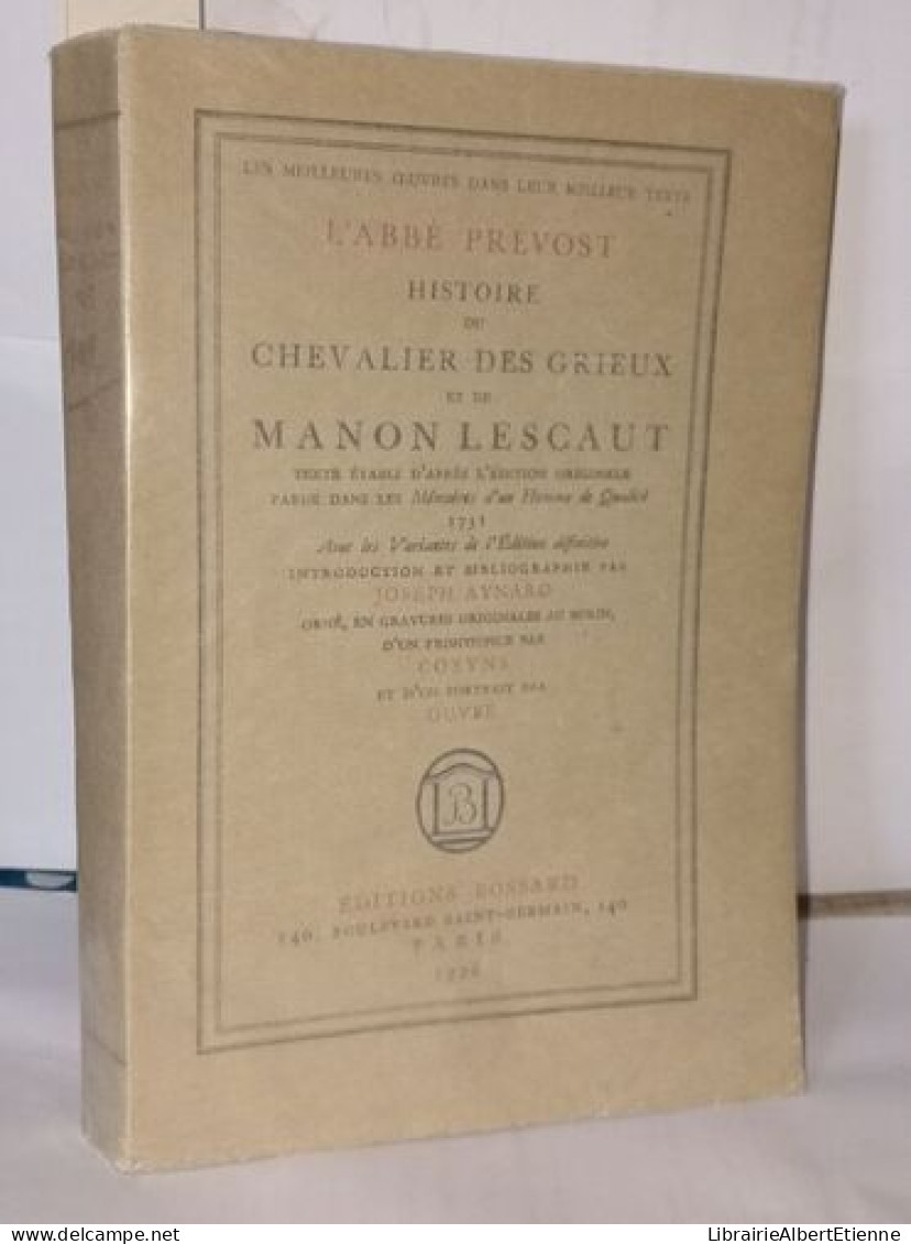 Histoire Du Chevalier Des Grieux Et De Manon Lescaut - Unclassified