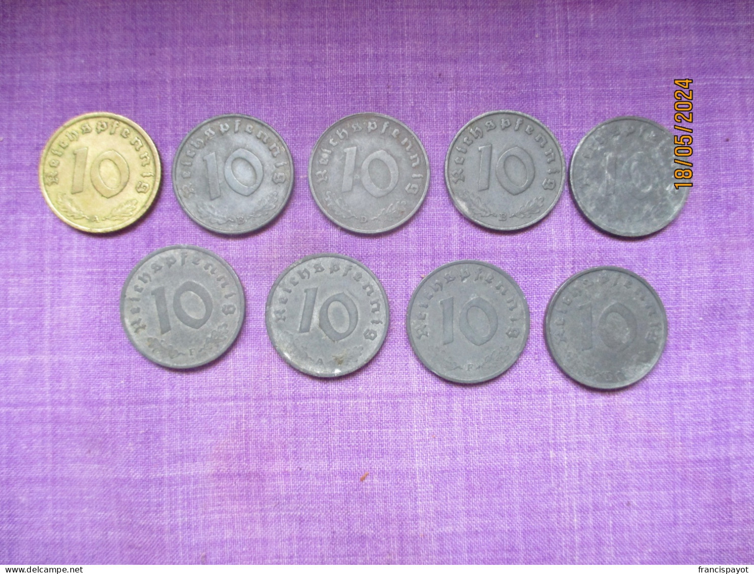 Germany: Lot 24 Coins 1937 -1944 - Autres & Non Classés