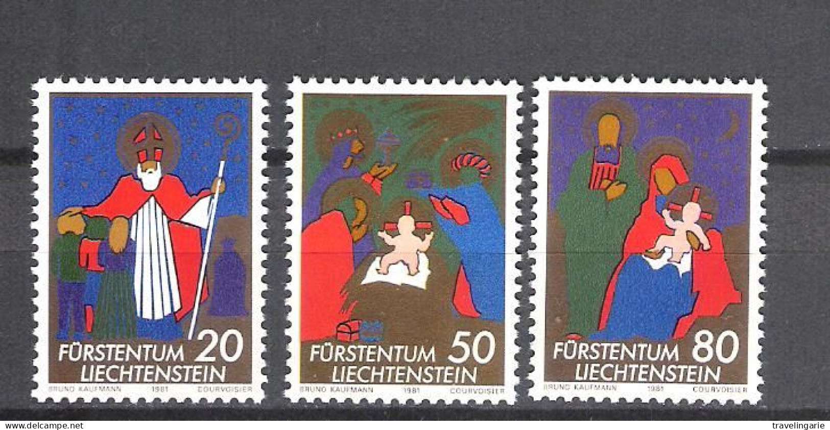 Liechtenstein 1981 Christmas (Saint Nicholas) ** MNH - Christmas