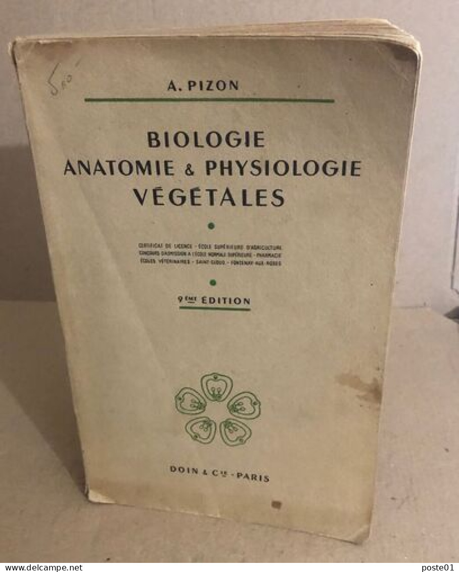 Biologie Anatomie & Physiologie Végétales - Zonder Classificatie