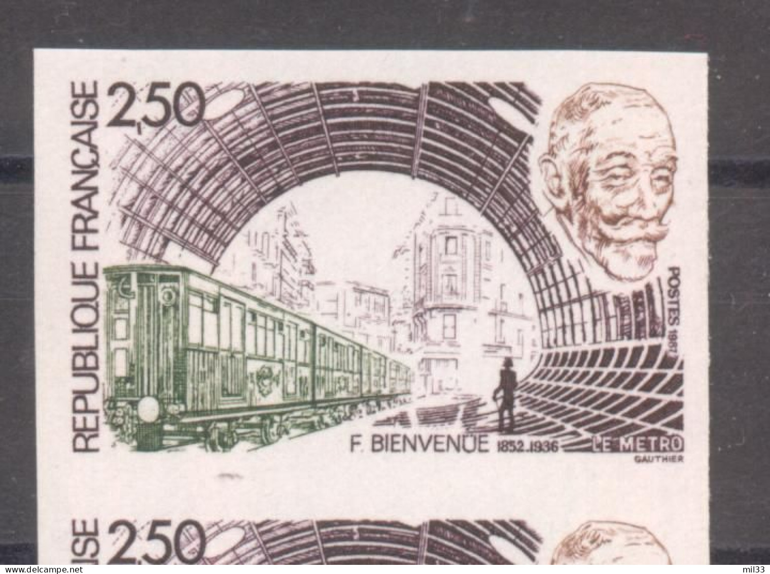 Fulgence Bienvenüe YT 2452 De 1987 Sans Trace Charnière - Ohne Zuordnung