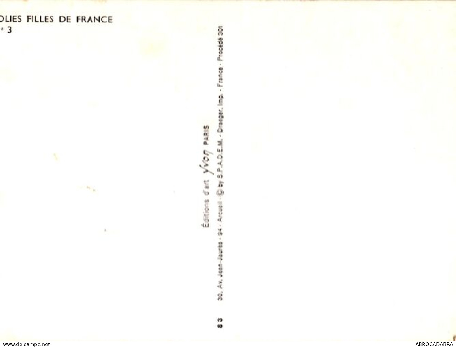 Carte Postale Jolies Filles De France N°3 - Sonstige & Ohne Zuordnung