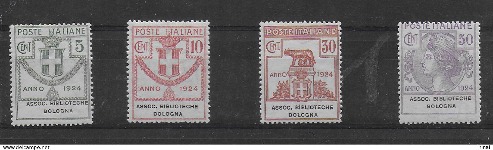 REGNO 1924 PARASTATALI **MNH LUSSO  " ASS. BIBLIOTECHE BOLOGNA " SASSONE €.450,00++ C1957A - Neufs