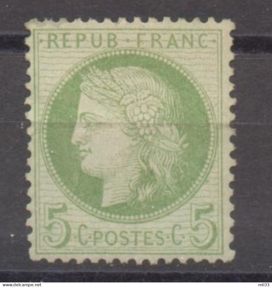 5 C Cérès III ème République YT 53 De 1872 Trace De Charnière Légère - 1871-1875 Cérès