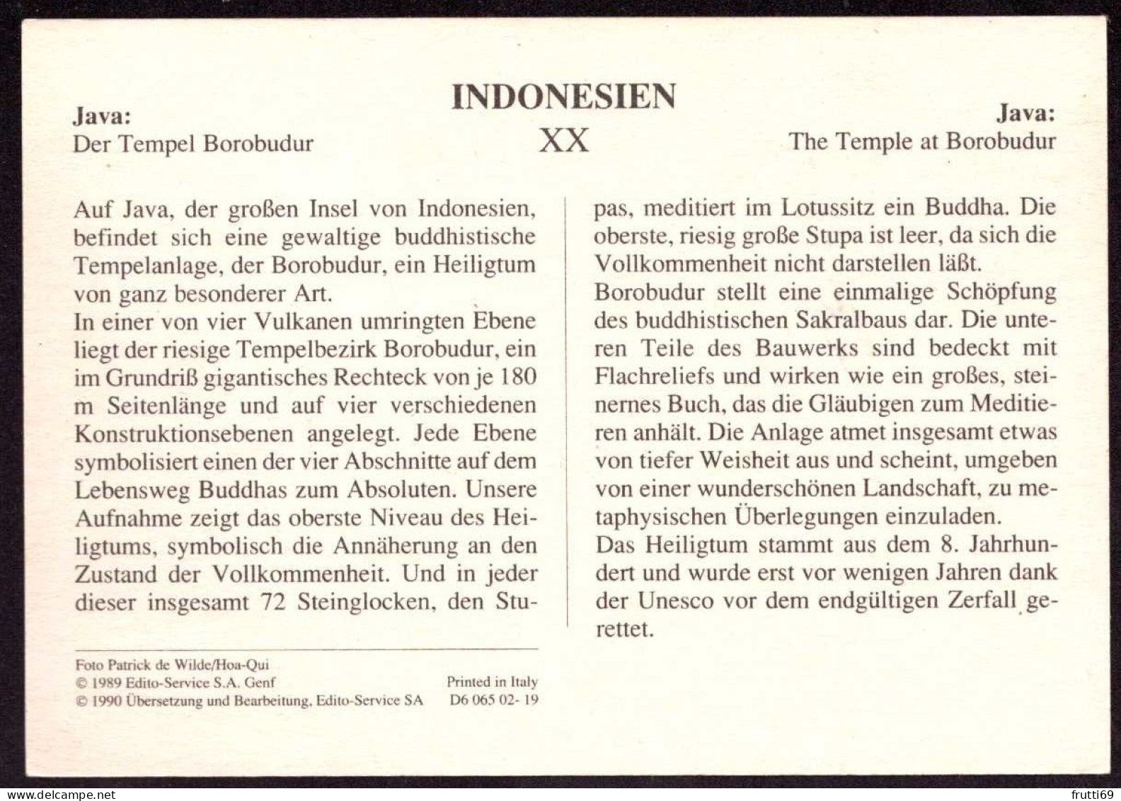 AK 212303 INDONESIA - Java - Der Tempel Borobudur - Indonésie