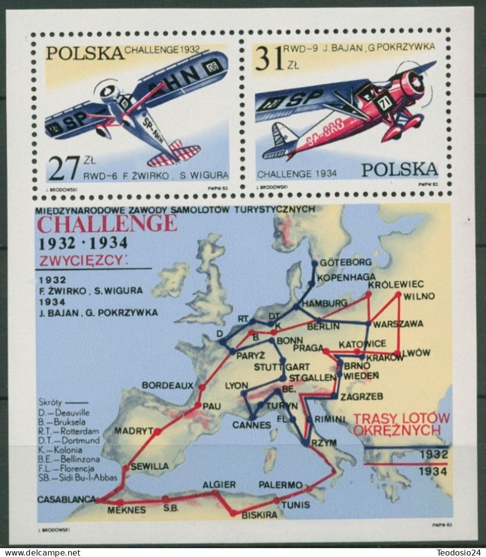 POLAND 1982  Block 87 ** - Unused Stamps