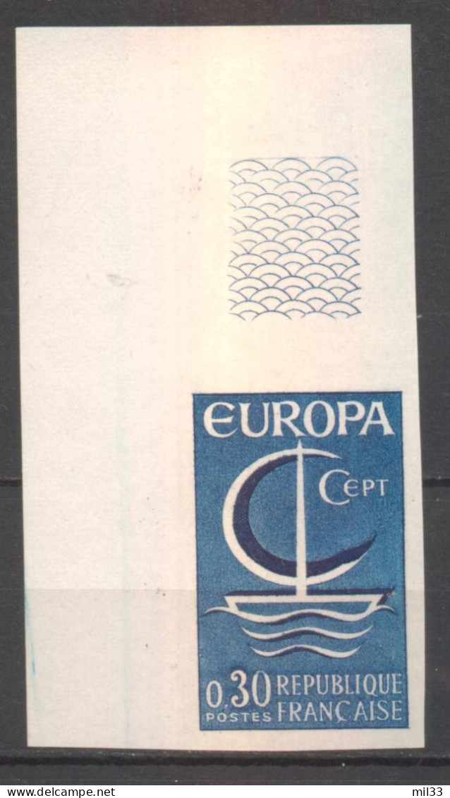 Superbe Coin De Feuille Europa  YT 1490 De 1966 Sans Trace De Charnière - Non Classés