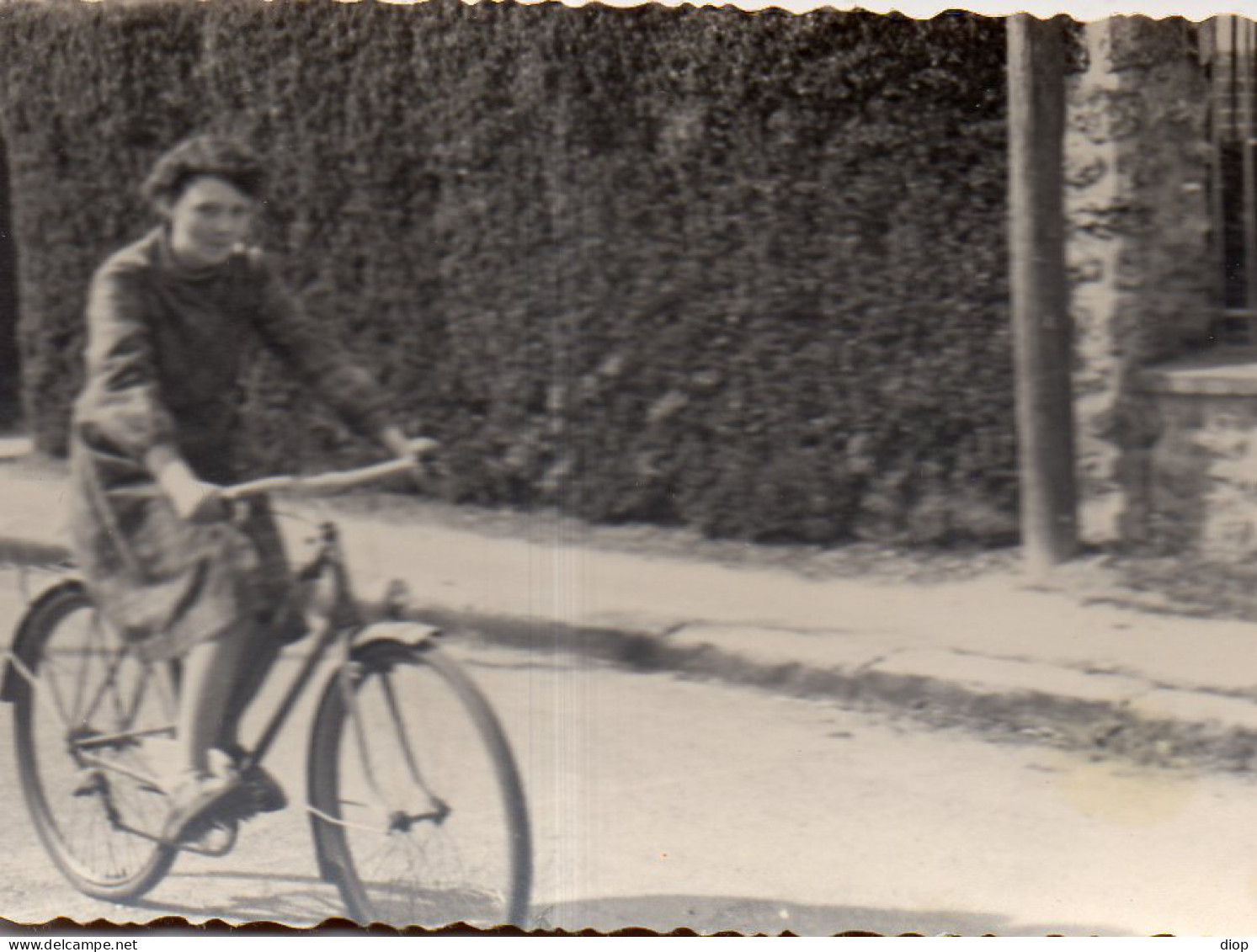 Photo Vintage Paris Snap Shop -femme Women Bicyclette Bicycle  - Other & Unclassified