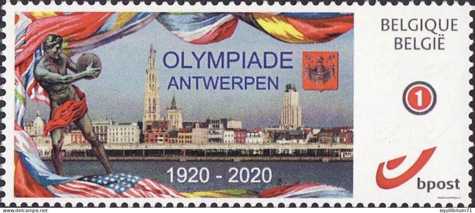 DUOSTAMP/MYSTAMP** 100 - Ans De L'Olympiade D'Anvers/jaar Olympiade Antwerpen/jahre Olympiade Antwerpen - Zomer 1920: Antwerpen