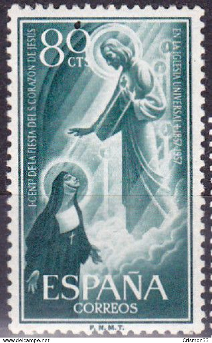 1957 - ESPAÑA - CENTENARIO DE LA FIESTA DEL SAGRADO CORAZON DE JESUS - EDIFIL 1208 - Used Stamps