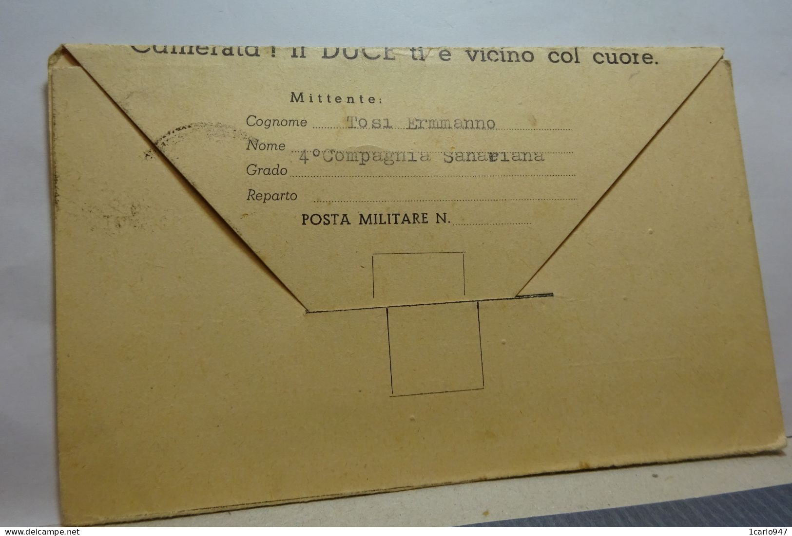 II° GUERRA  --  FRANCHIGIA  MILITARE  --  P.N.F. - FASCIO DI COMBATTIMENTO DI MISURATA - Weltkrieg 1939-45