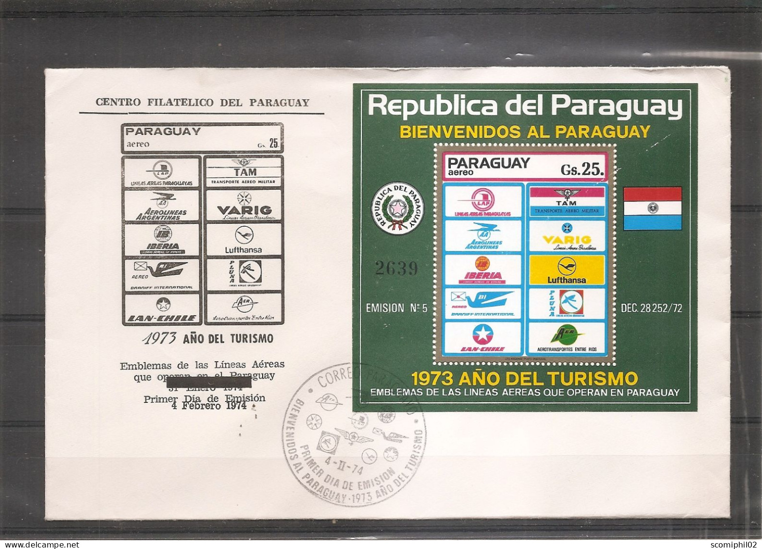 Paraguay - Tourisme ( FDC De 1974 à Voir) - Paraguay