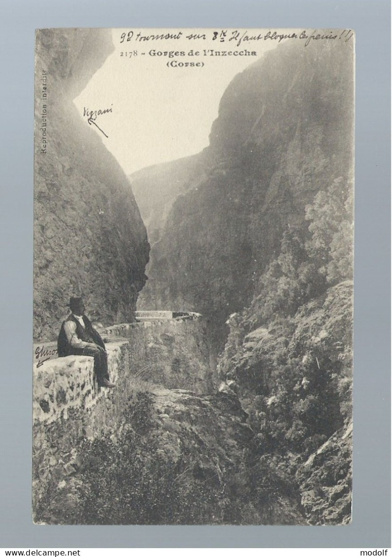 CPA - 20-2B - Gorges De L'Inzeccha - Animée - Circulée En 1911 - Autres & Non Classés