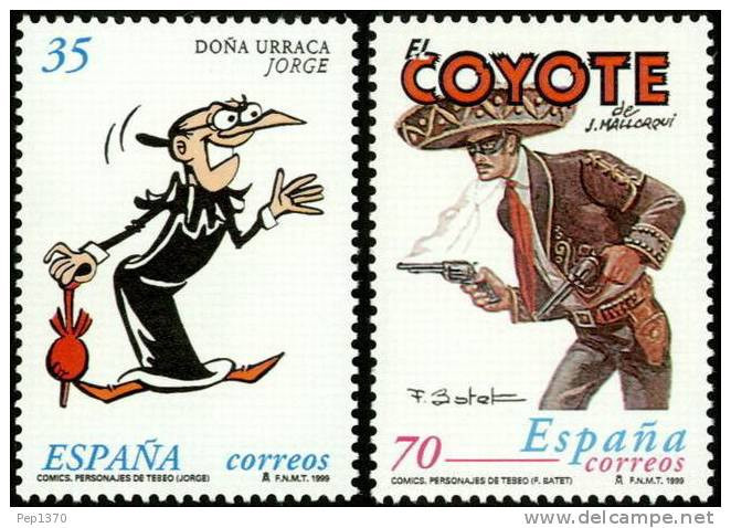 ESPAÑA 1999 - COMICS - Edifil Nº 3645-3646 - Yvert 3213-3214 - Unused Stamps