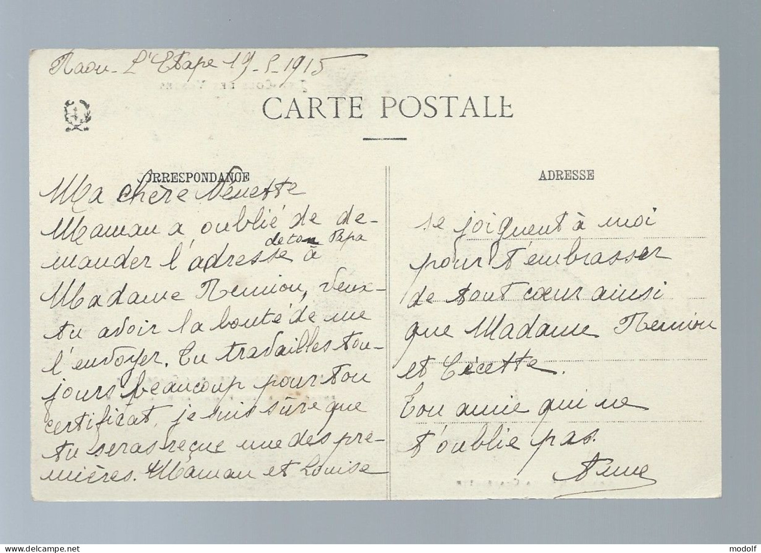 CPA - 88 - Les Cols Des Vosges - Maison Forestière De La Chapelotte Entre Celles-sur-Plaine Et Badonviller - 1915 - Autres & Non Classés