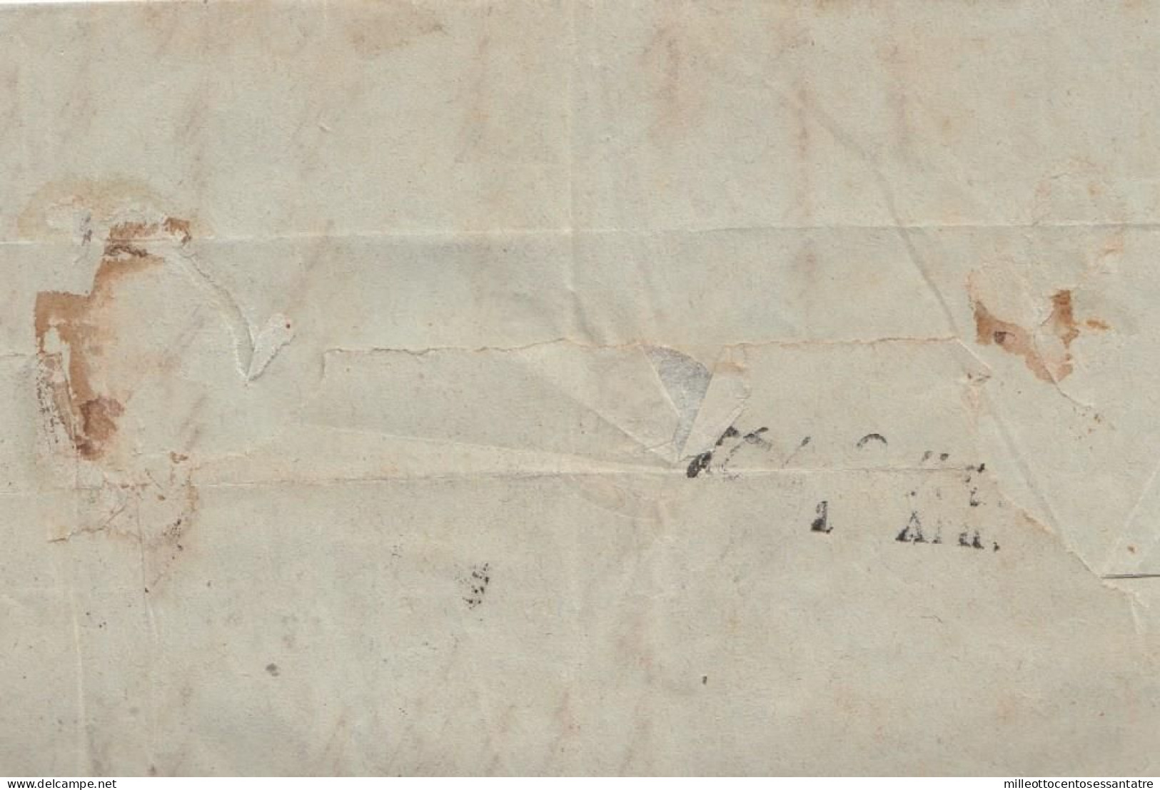 1784  -LOMBARDO VENETO - Lettera Con Testo Del 1858 Da Desenzano A Isola Della Scala Con C. 10 Nero + C. 5 Giallo Ocra. - Lombardo-Vénétie