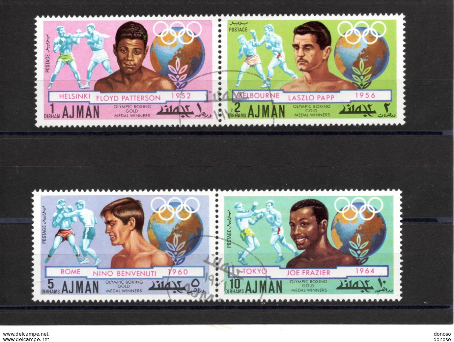 AJMAN 1971, Boxe,  Boxeurs Michel 1054-1057 Oblitéré - Ajman
