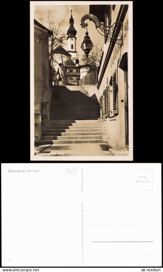 Ansichtskarte Starnberg Treppenaufgang Zur Kirche 1964 - Starnberg