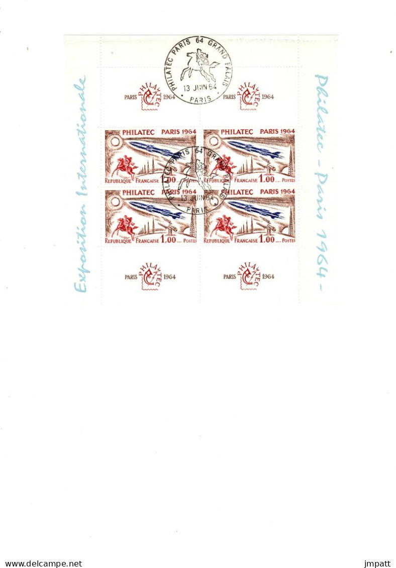 Exposition Philatélique Internationale PHILATELIC à Paris, Année 1964, BF N°6, Valeur 105.00€ - Autres & Non Classés